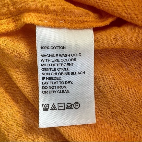 Tommy Bahama Island Softs Orange Gauze V Neck Short Sleeve Top XS new - Picture 10 of 10